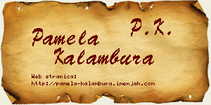 Pamela Kalambura vizit kartica